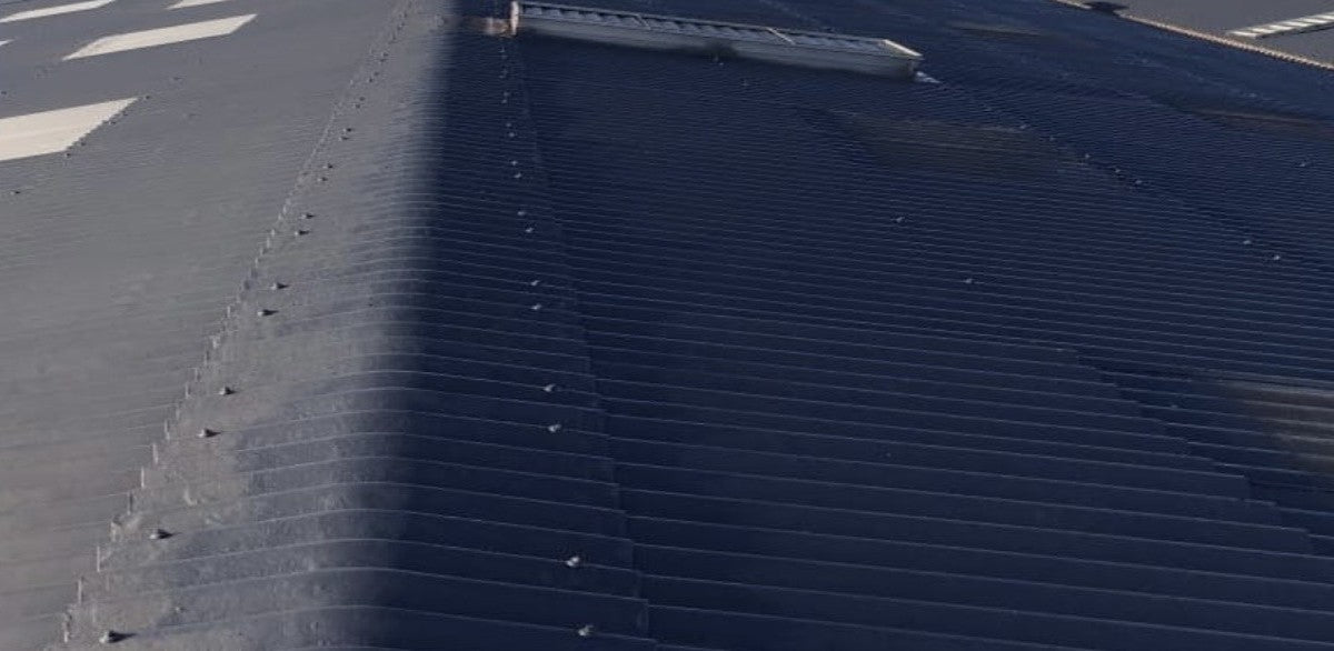 Advanced Labelling Systems roof after the coating system was applied