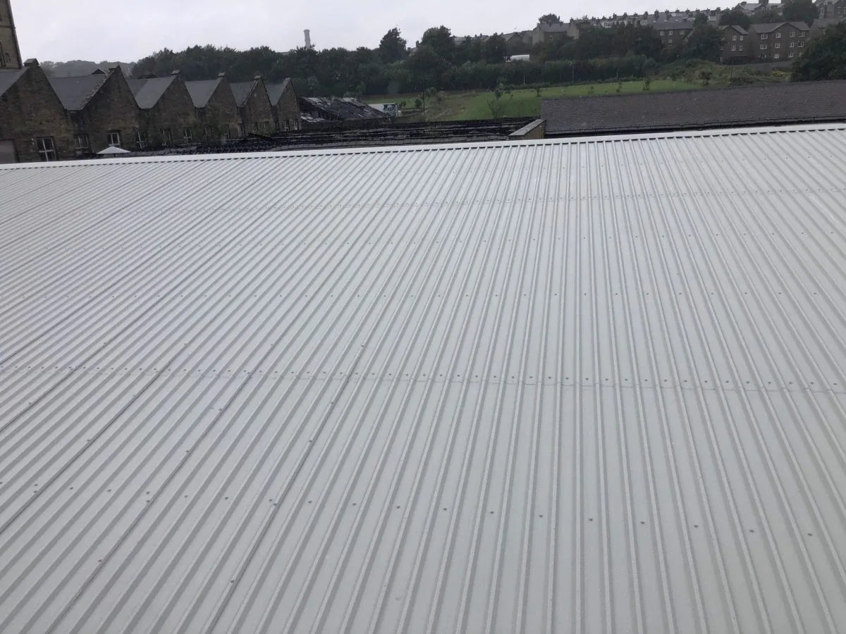 Completed industrial metal roof delivered by Total Cladding and Roofing