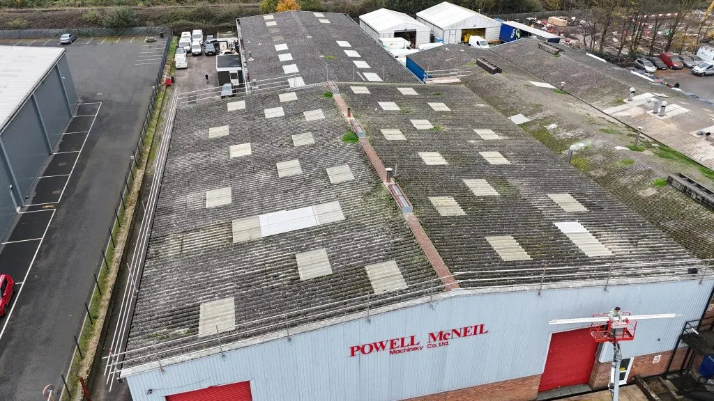 Commercial asbestos roof overcladding project